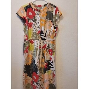 LOFT Woman's Dress, Garden Party, Muted Floral, Size 14